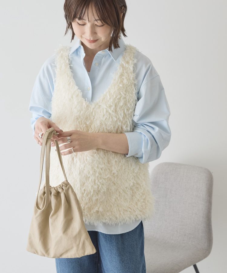 AMERICAN HOLIC「【選べる丈】フェザーVネックベスト」|ベスト・ジレ|