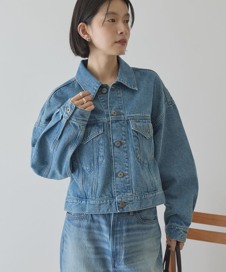 AMERICAN HOLIC「ショート丈デニムジャケット」|テーラードジャケット|