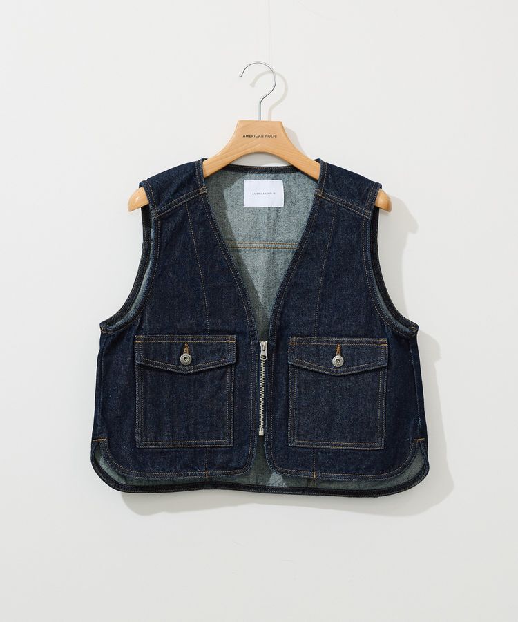 AMERICAN HOLIC「ショート丈デニムベスト」|その他|