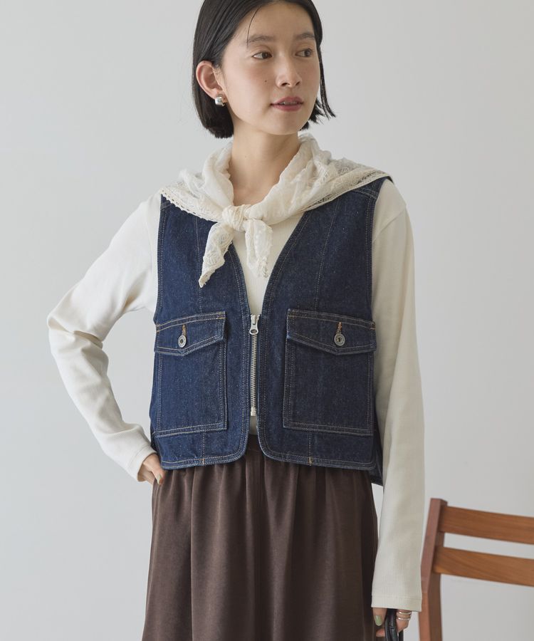 AMERICAN HOLIC「ショート丈デニムベスト」|その他|