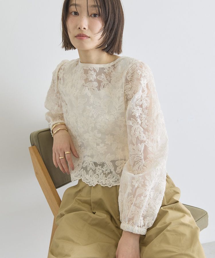 AMERICAN HOLIC「【前後2WAY】シアーレースブラウス」|シャツ・ブラウス|