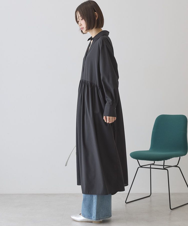 AMERICAN HOLIC「【イージーケア】ギャザーシャツワンピース」|ワンピース|