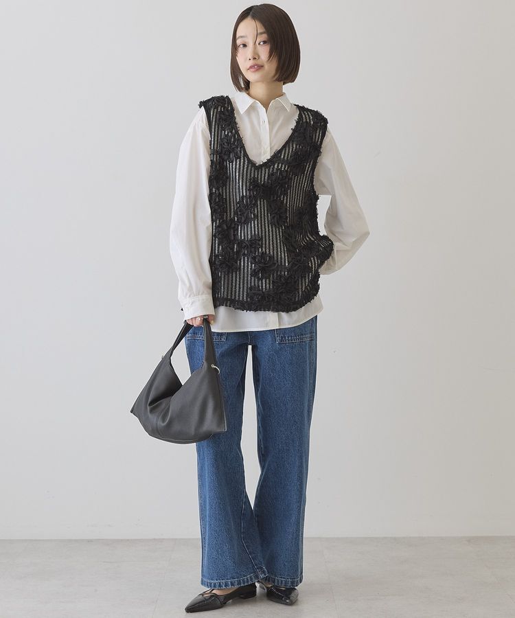 AMERICAN HOLIC「【選べる丈】Vネックレースベスト」|ベスト・ジレ|