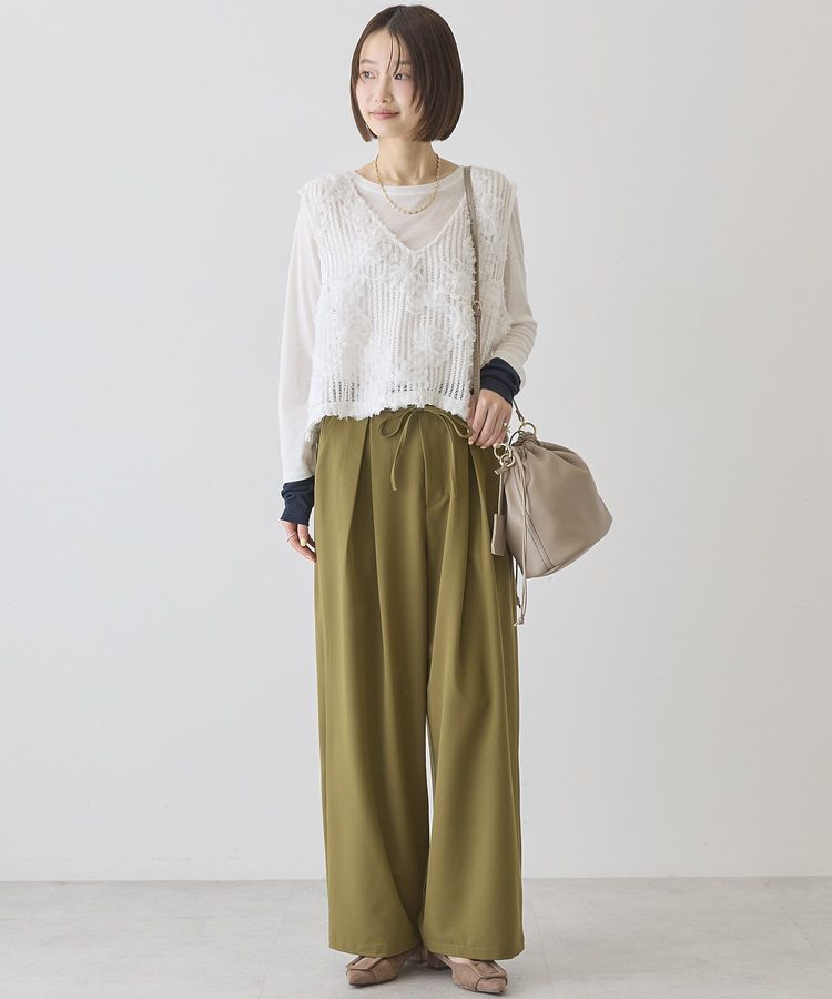 AMERICAN HOLIC「【選べる丈】Vネックレースベスト」|ベスト・ジレ|