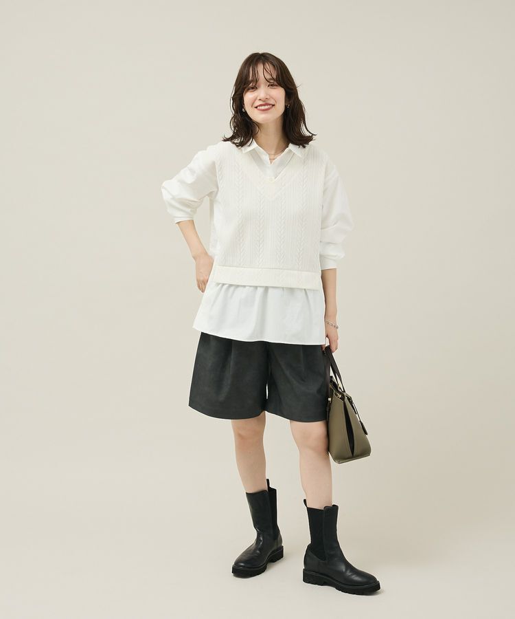 Green Parks「カットモールドッキングシャツチュニック」|チュニック|