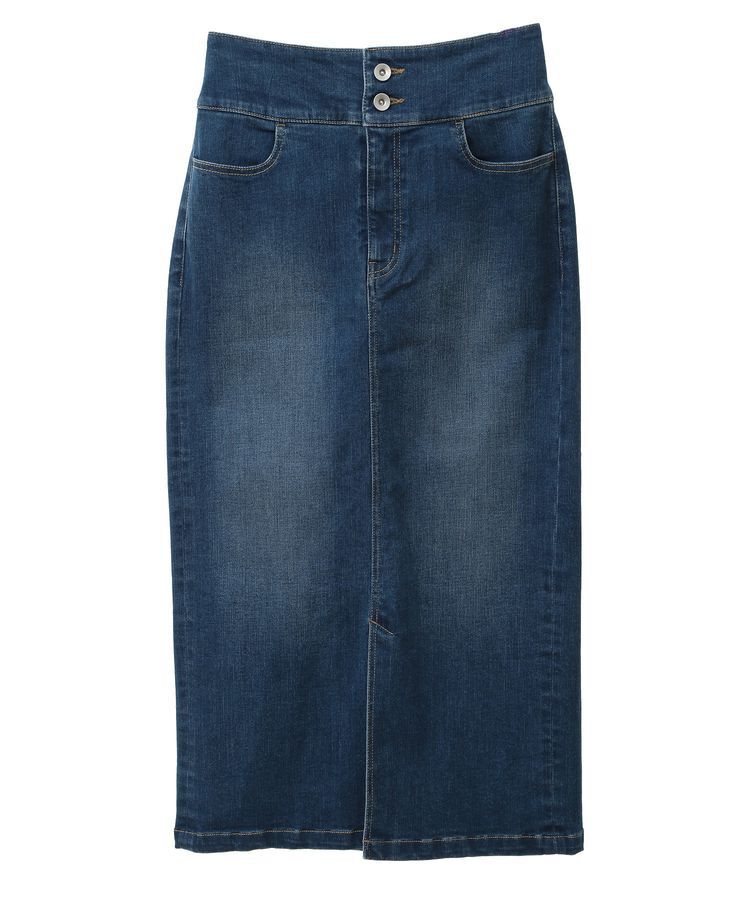 YECCA VECCA「ハイウエストデニムスカート」|タイト|