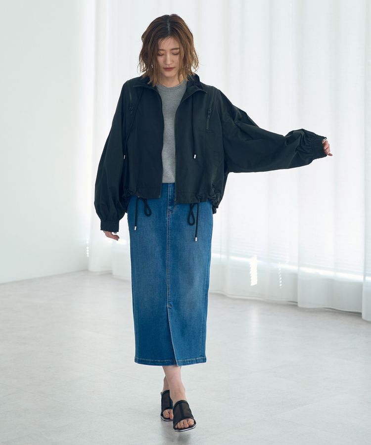 YECCA VECCA「ハイウエストデニムスカート」|タイト|