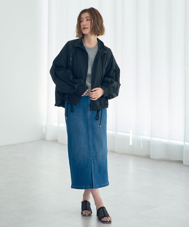 YECCA VECCA「ハイウエストデニムスカート」|タイト|