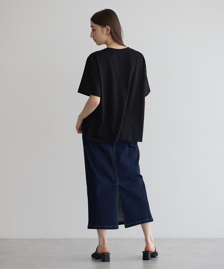 YECCA VECCA「ハイウエストデニムスカート」|タイト|