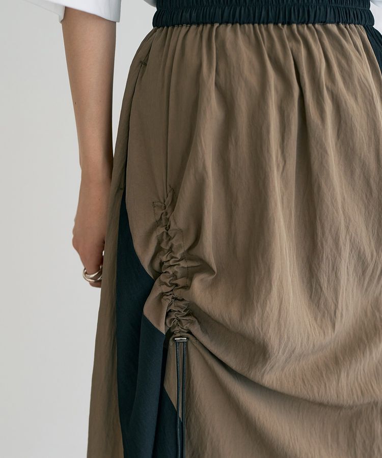 Editt by YECCA VECCA「ドロストデザインロングスカート」|フレア|