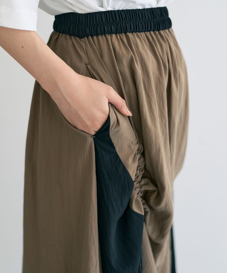 Editt by YECCA VECCA「ドロストデザインロングスカート」|フレア|