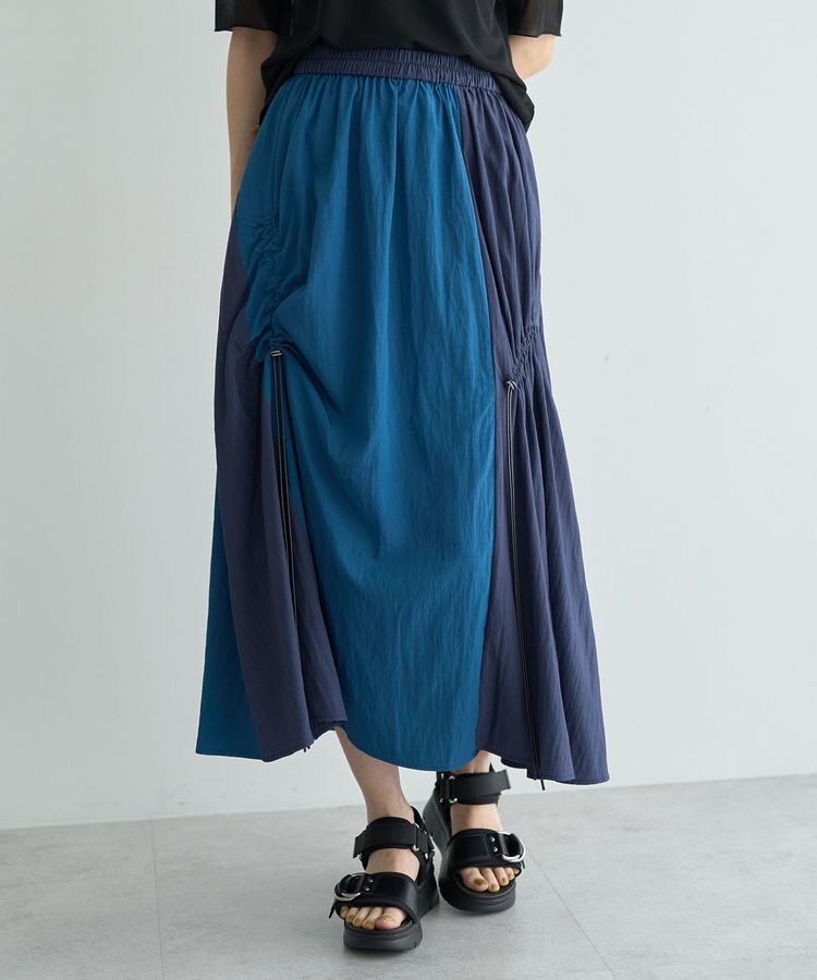 Editt by YECCA VECCA「ドロストデザインロングスカート」|フレア|