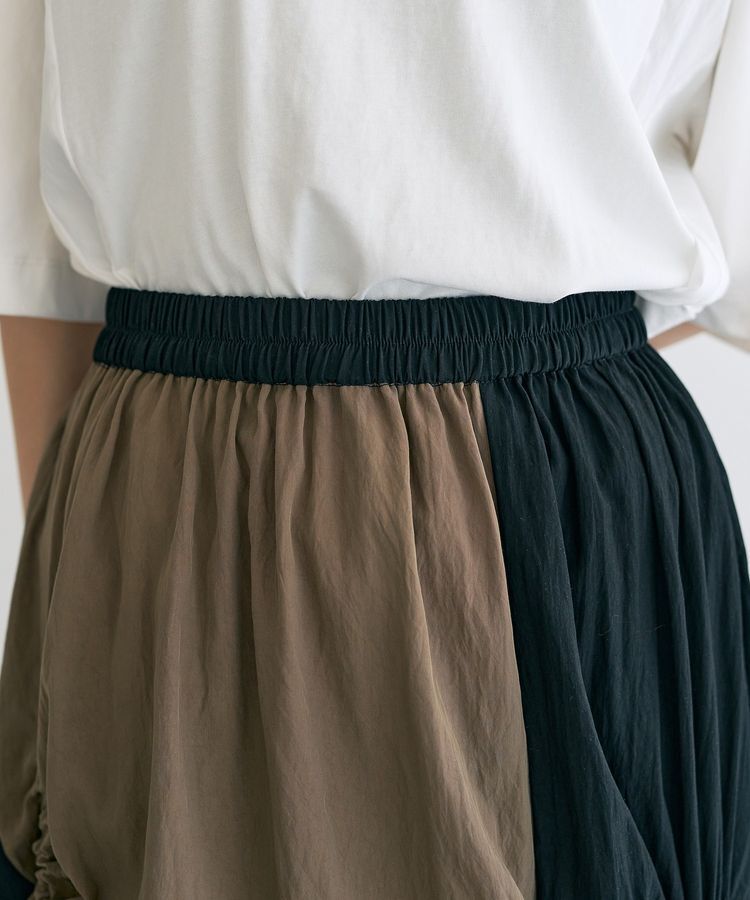 Editt by YECCA VECCA「ドロストデザインロングスカート」|フレア|