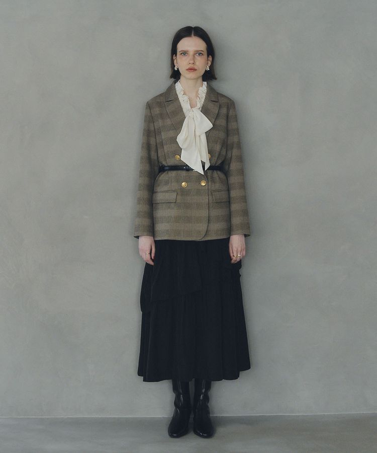 YECCA VECCA「アシンメトリーラッフルスカート」|フレア|