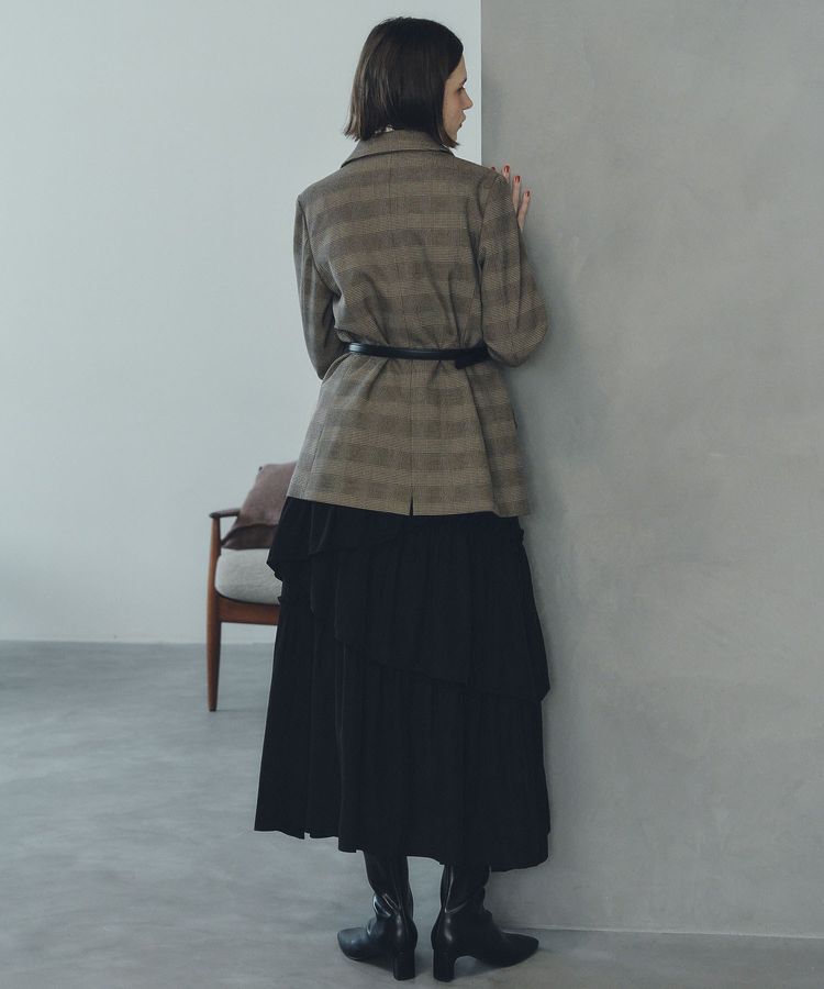 YECCA VECCA「アシンメトリーラッフルスカート」|フレア|