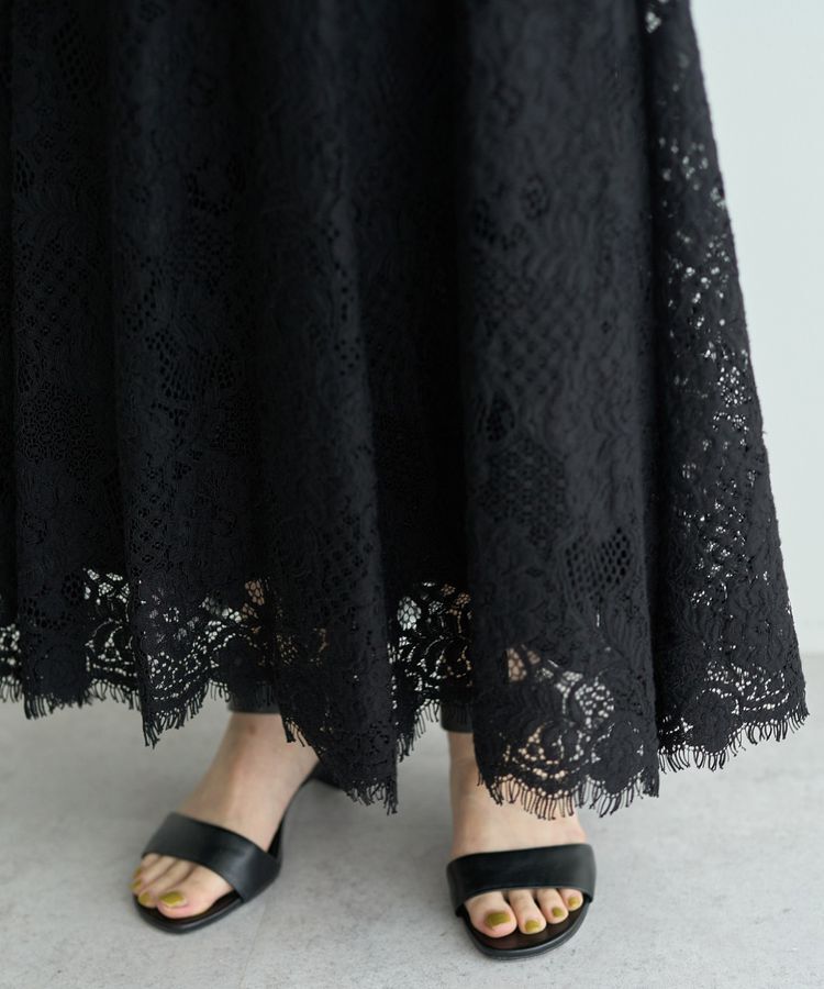 YECCA VECCA「スカラップレースマーメイドスカート」|フレア|