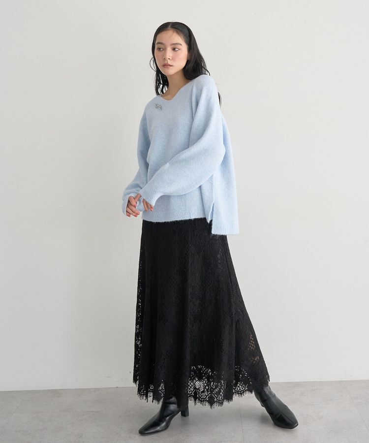 YECCA VECCA「スカラップレースマーメイドスカート」|フレア|