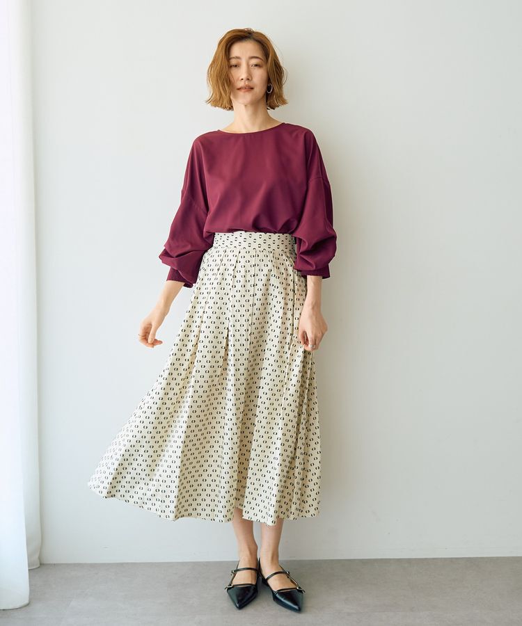 YECCA VECCA「タックフレアスカート」|フレア|