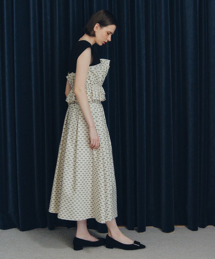 YECCA VECCA「タックフレアスカート」|フレア|