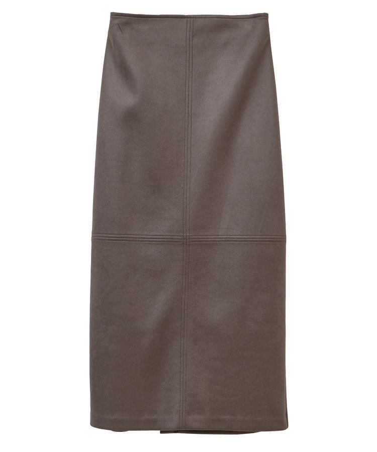 YECCA VECCA「レザーライクナロースカート」|タイト|