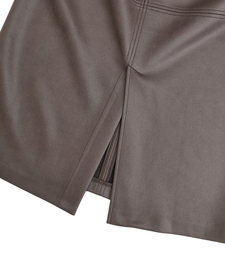 YECCA VECCA「レザーライクナロースカート」|タイト|