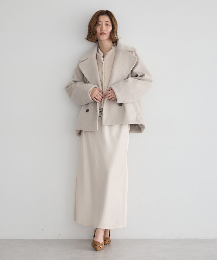 YECCA VECCA「サテンフレアスカート」|フレア|