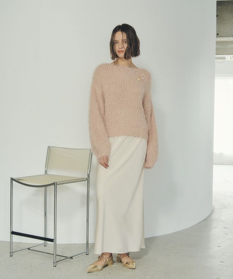 YECCA VECCA「サテンフレアスカート」|フレア|