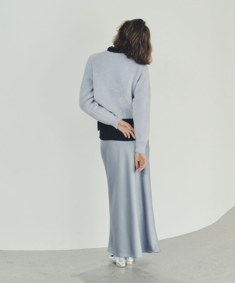 YECCA VECCA「サテンフレアスカート」|フレア|