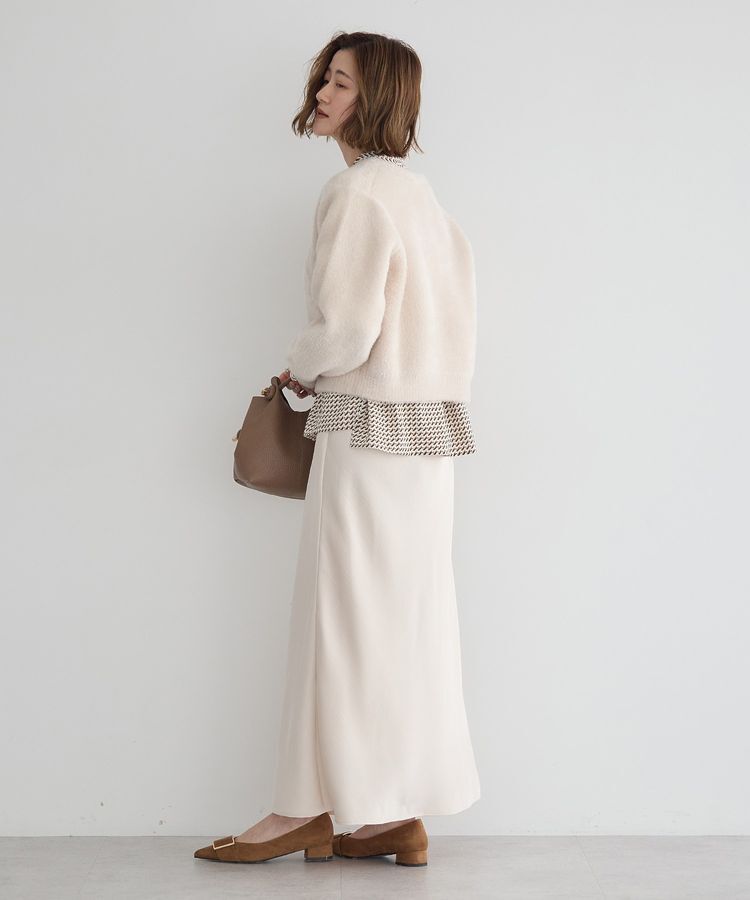 YECCA VECCA「サテンフレアスカート」|フレア|