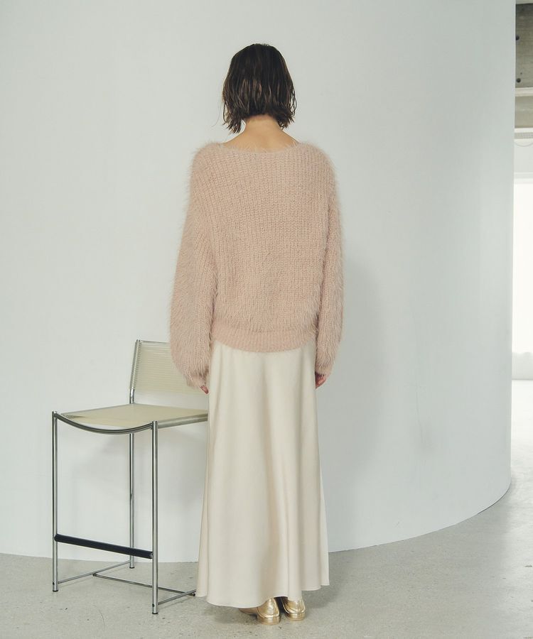 YECCA VECCA「サテンフレアスカート」|フレア|