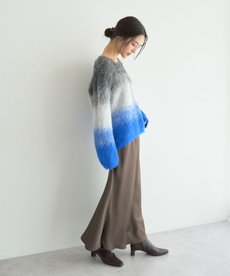 YECCA VECCA「サテンフレアスカート」|フレア|