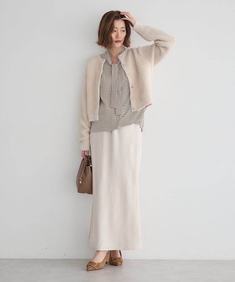 YECCA VECCA「サテンフレアスカート」|フレア|