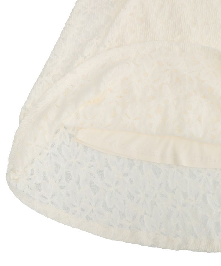 YECCA VECCA「フラワー起毛レースマーメイドスカート」|フレア|