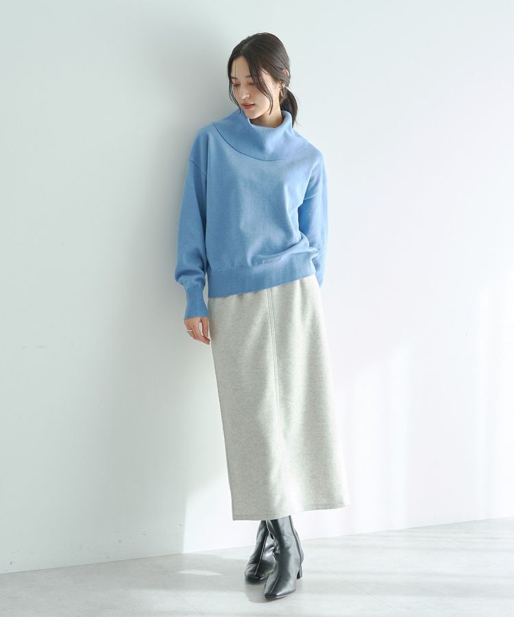 YECCA VECCA「メルトンナロースカート」|タイト|