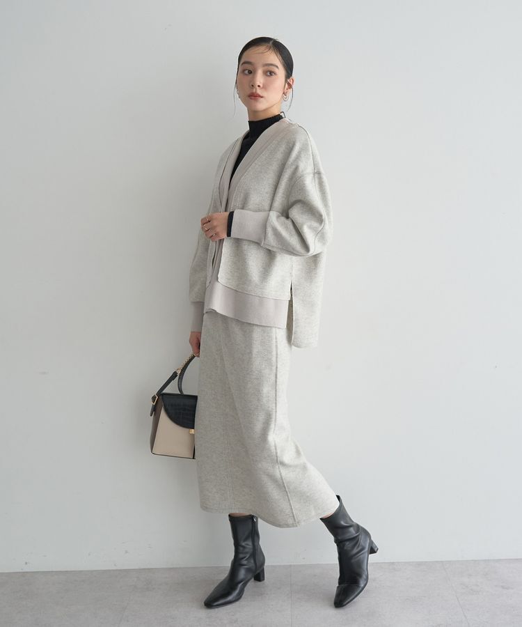 YECCA VECCA「メルトンナロースカート」|タイト|