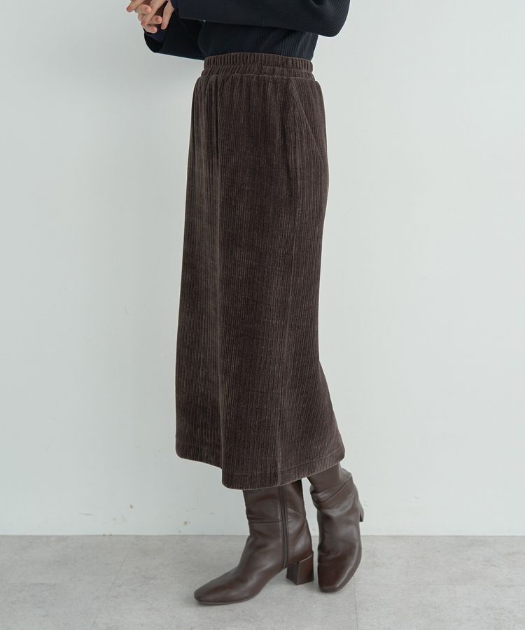 YECCA VECCA「コーデュロイナロースカート」|タイト|