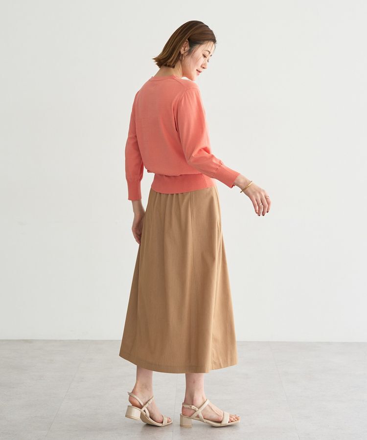 YECCA VECCA「プリーツMIXフレアスカート」|フレア|