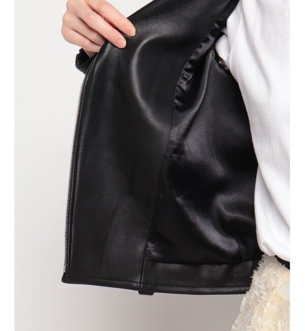 allureville「ラムレザーライダース」|ブルゾン・スタジャン|