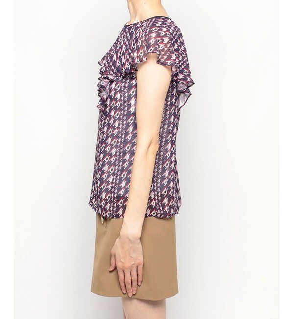 allureville「バイヤスチドリプリントフレアスリーブブラウス」|その他|