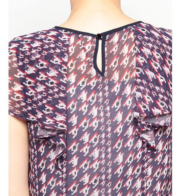 allureville「バイヤスチドリプリントフレアスリーブブラウス」|その他|