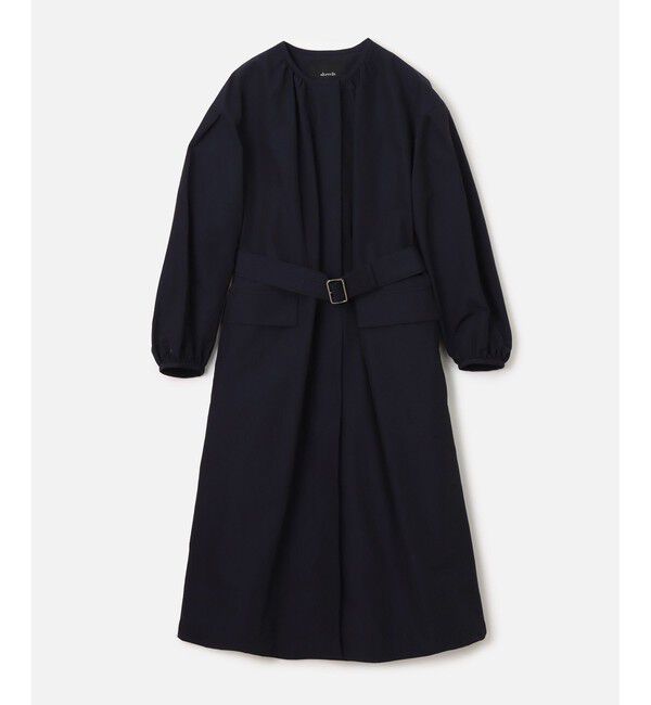 allureville「綿ナイロンクロスギャザーネックコート」|ダッフルコート|