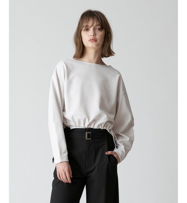 allureville「ブークレーダンボールクロップドプルオーバー」|Tシャツ・カットソー|グレージュ