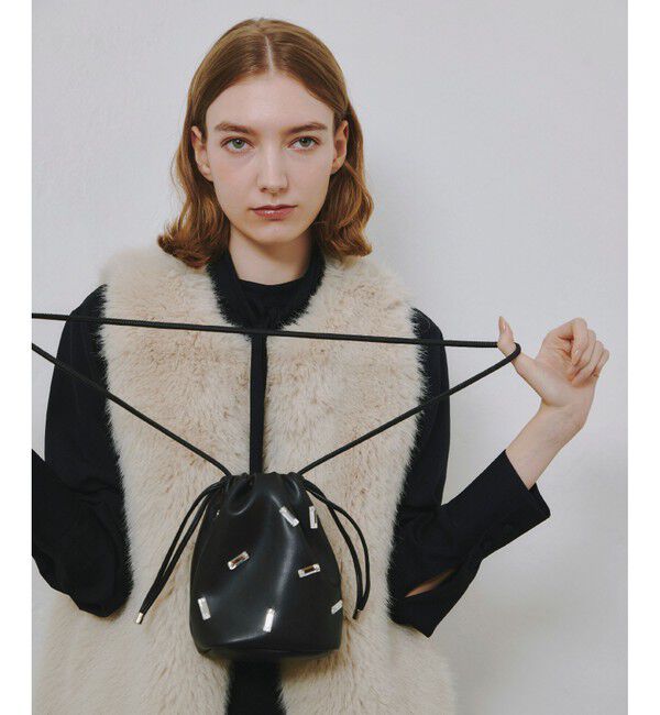 allureville「フェイクレザービジューポシェット ショルダーバッグ」|ショルダー・メッセンジャー|