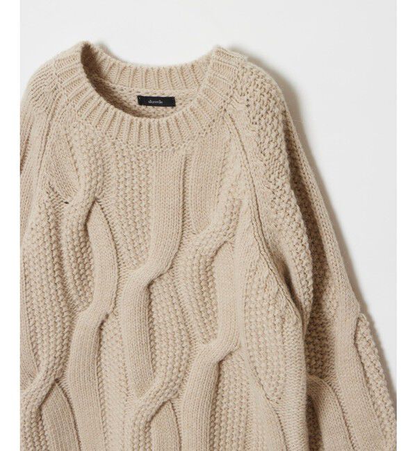 allureville「ランダムケーブルプルオーバー」|ニット・セーター|