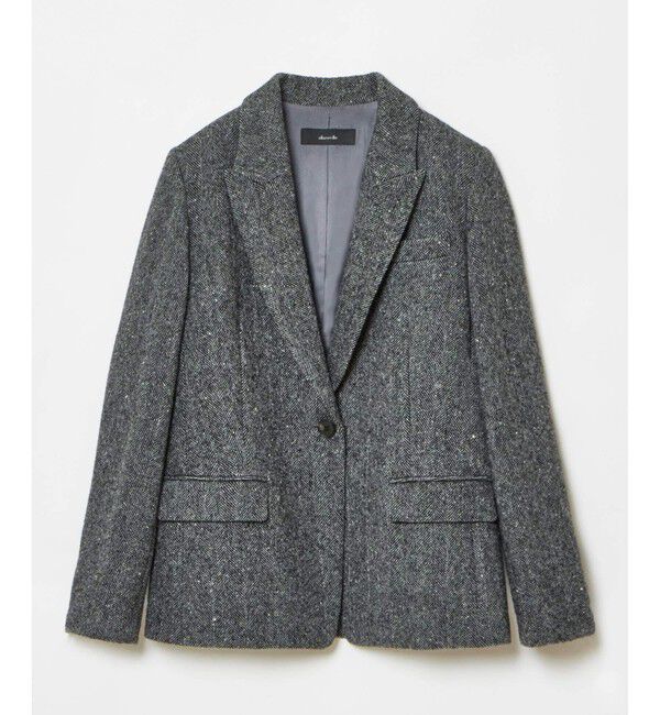 allureville「【セットアップ対応可能】ヘリンボンツイードテーラードジャケット」|テーラードジャケット|