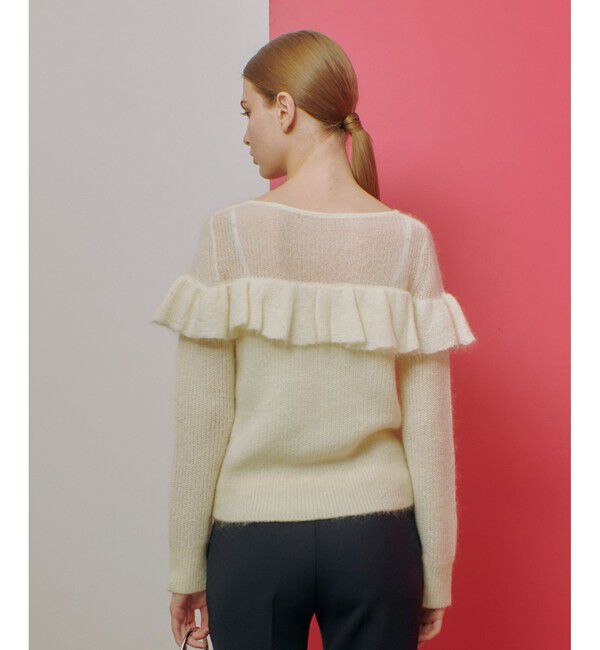 LOULOU WILLOUGHBY「【LOULOU WILLOUGHBY】モヘヤラッフルプルオーバー」|ニット・セーター|