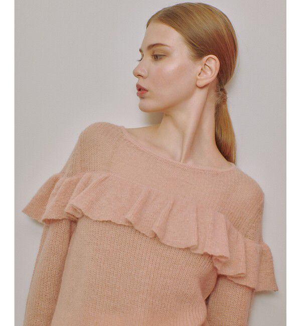 LOULOU WILLOUGHBY「【LOULOU WILLOUGHBY】モヘヤラッフルプルオーバー」|ニット・セーター|