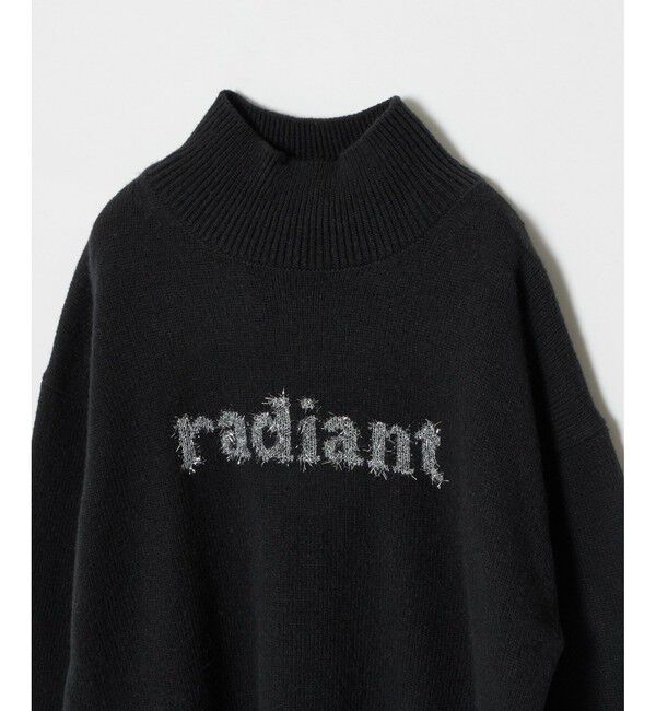 allureville「シャギーラメロゴインターシャプルオーバー」|ニット・セーター|