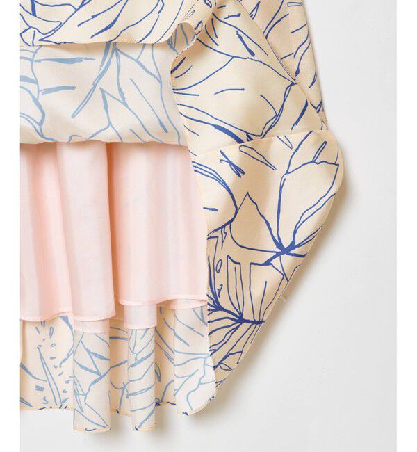 allureville「スケッチボタニカルプリントタックフレアスカート」|フレア|