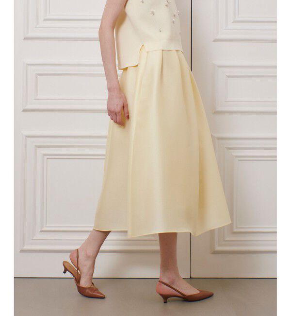 LOULOU WILLOUGHBY「【LOULOU WILLOUGHBY】シルキーダブルクロススカート」|スカート|